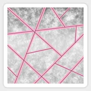 Silver/Pink Pattern Sticker